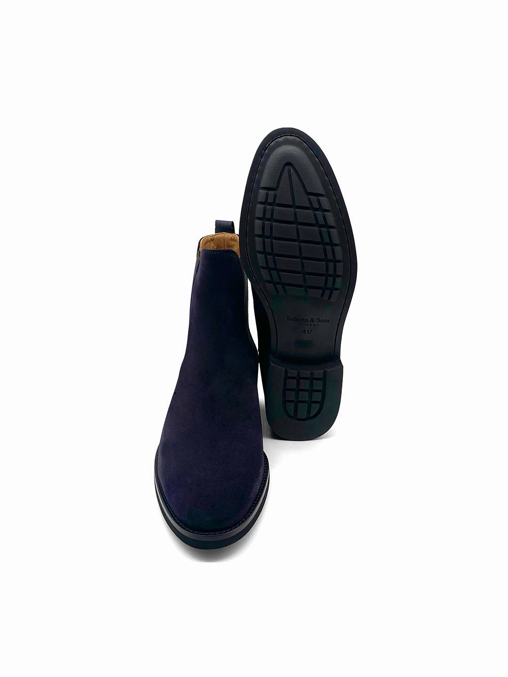 Nia Patent Ankle Boots Herrenschuh Malaga - Rauleder Dunkelblau ( Premium Extra Light )