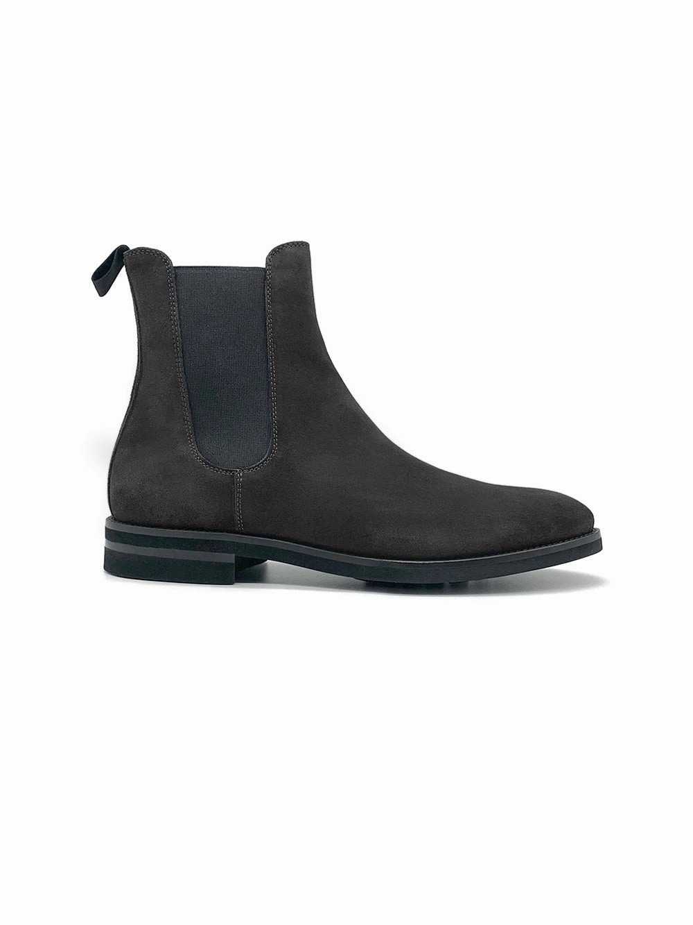 Cowboy Ankle Boots Wildleder Rund Herrenschuh Malaga - Rauleder Grau ( Premium Extra Light )