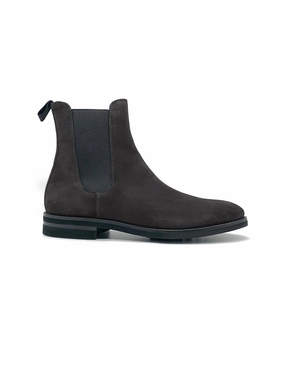 Herrenschuh Malaga - Rauleder Grau ( Premium Extra Light ) Rhinestone Ankle Boots