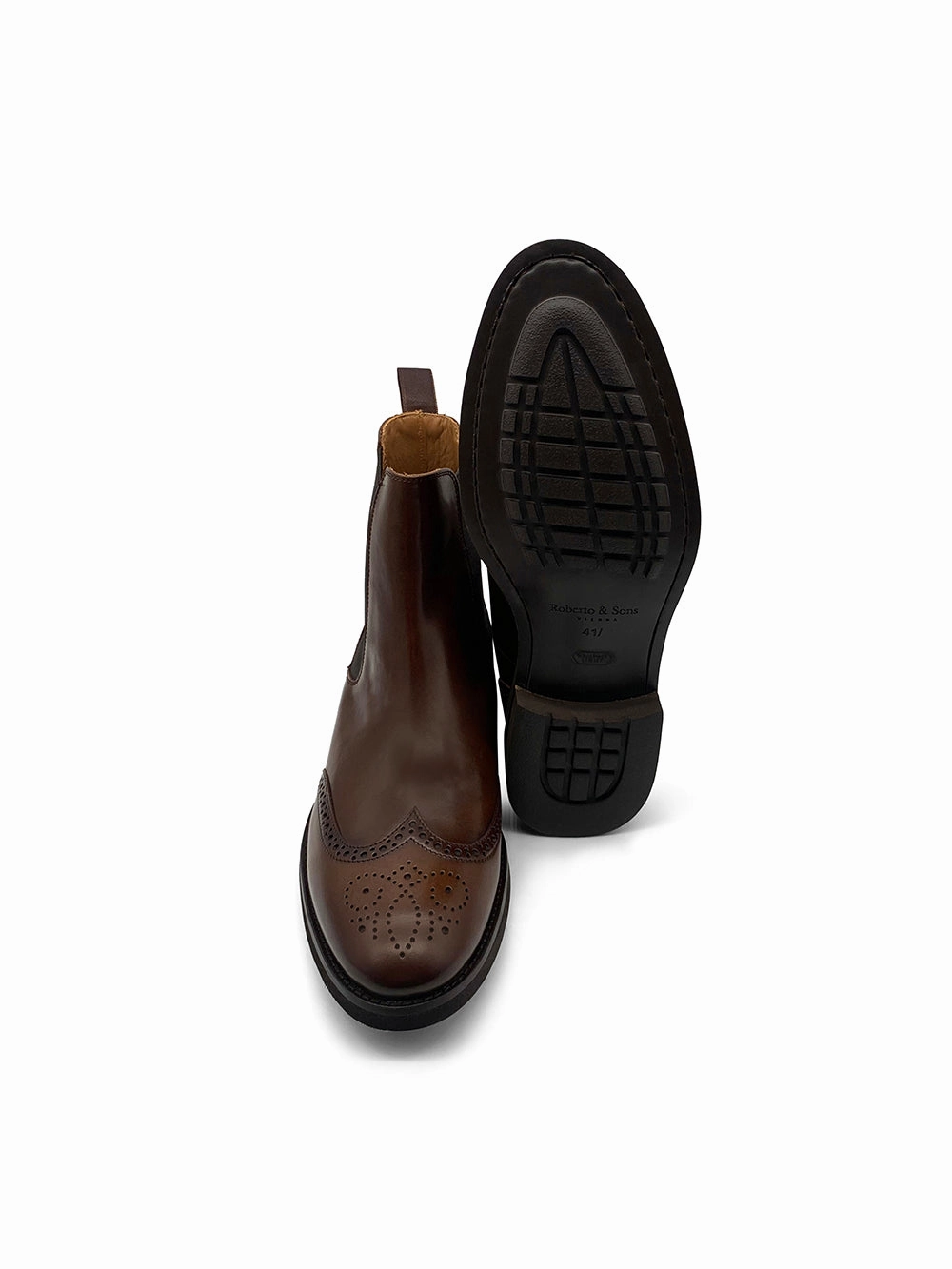 Herrenschuh Malaga Budapester - Kalbsleder Dunkelbraun ( Premium Extra Light ) Zalando Wide Fit Ankle Boots