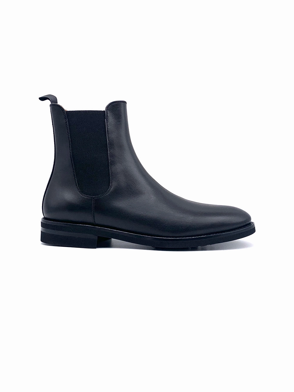 Herrenschuh Malaga- Kalbsleder Schwarz ( Premium Extra Light ) Slim Fit Ankle Boots Uk