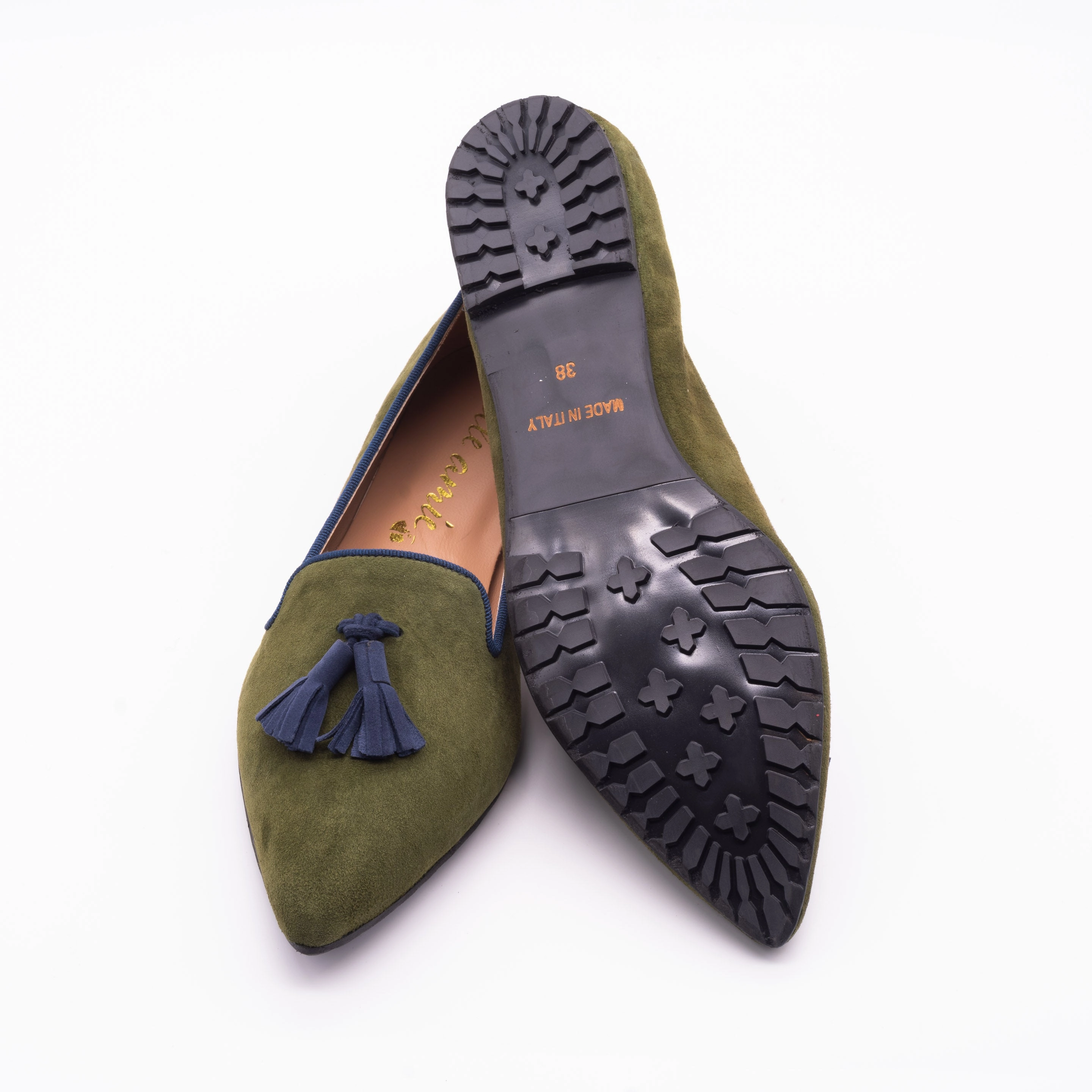 Khaki - Blau Bata Loafers