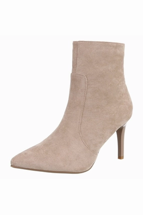 Forced To Wear High Heels High-Heel Stiefelette in Wildlederoptik, beige