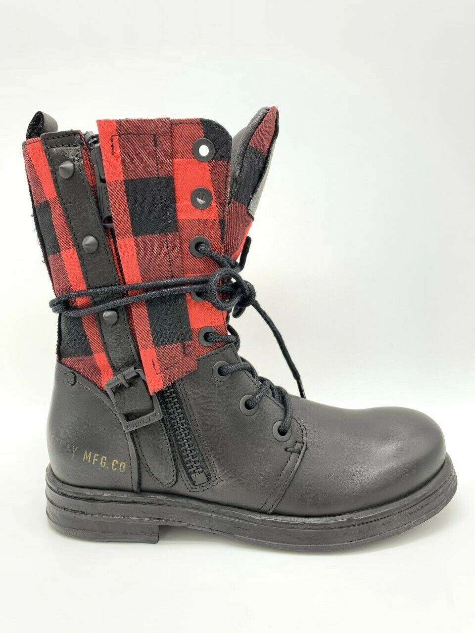 Replay Damenschuhe Schuhe Stiefel Stiefelette Boots Leder Schwarz ROT NEU High Heels Syndrome