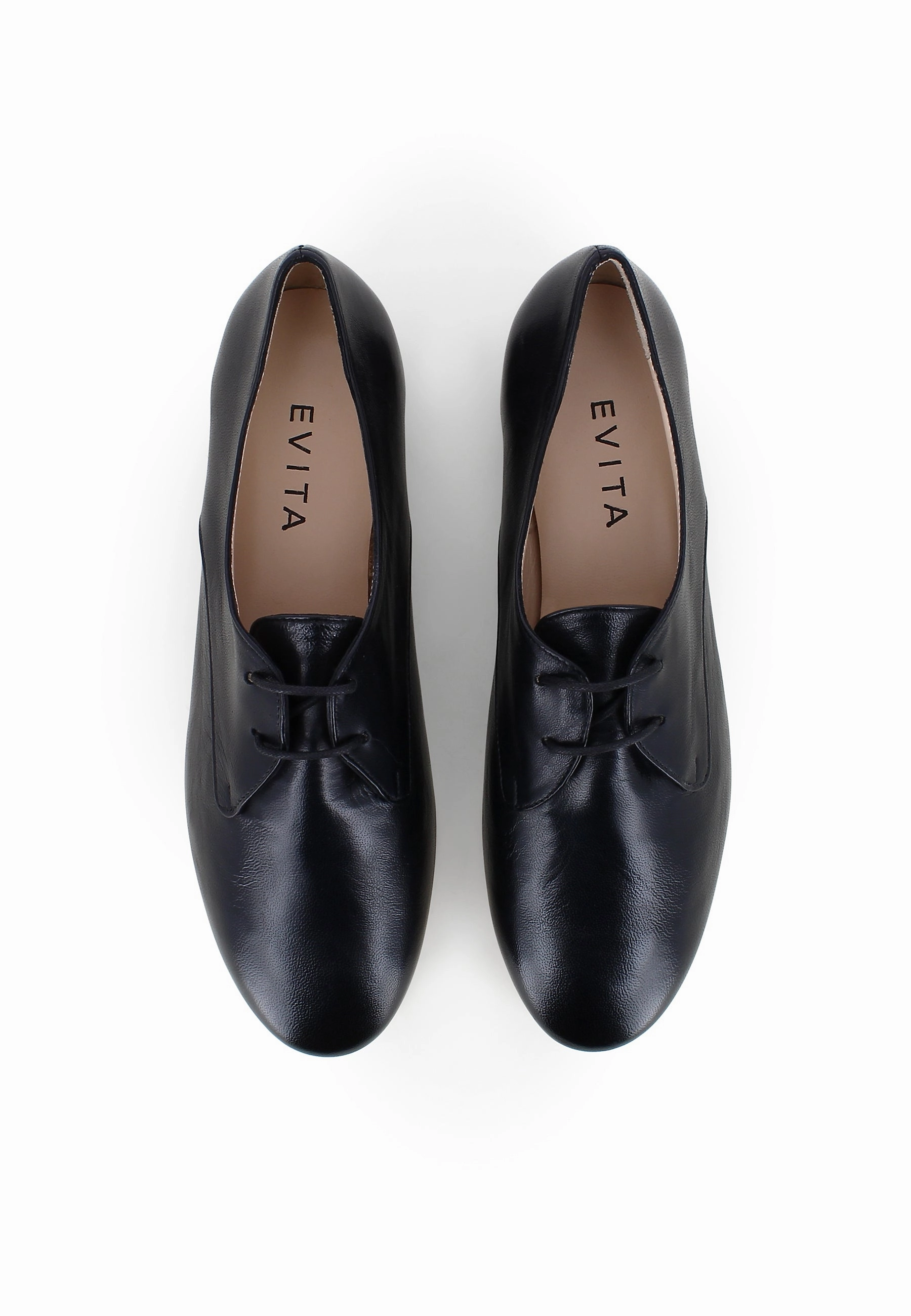 TONIA Damen Schnrer  -  Glattleder Schwarz Schuhe Laufschuhe