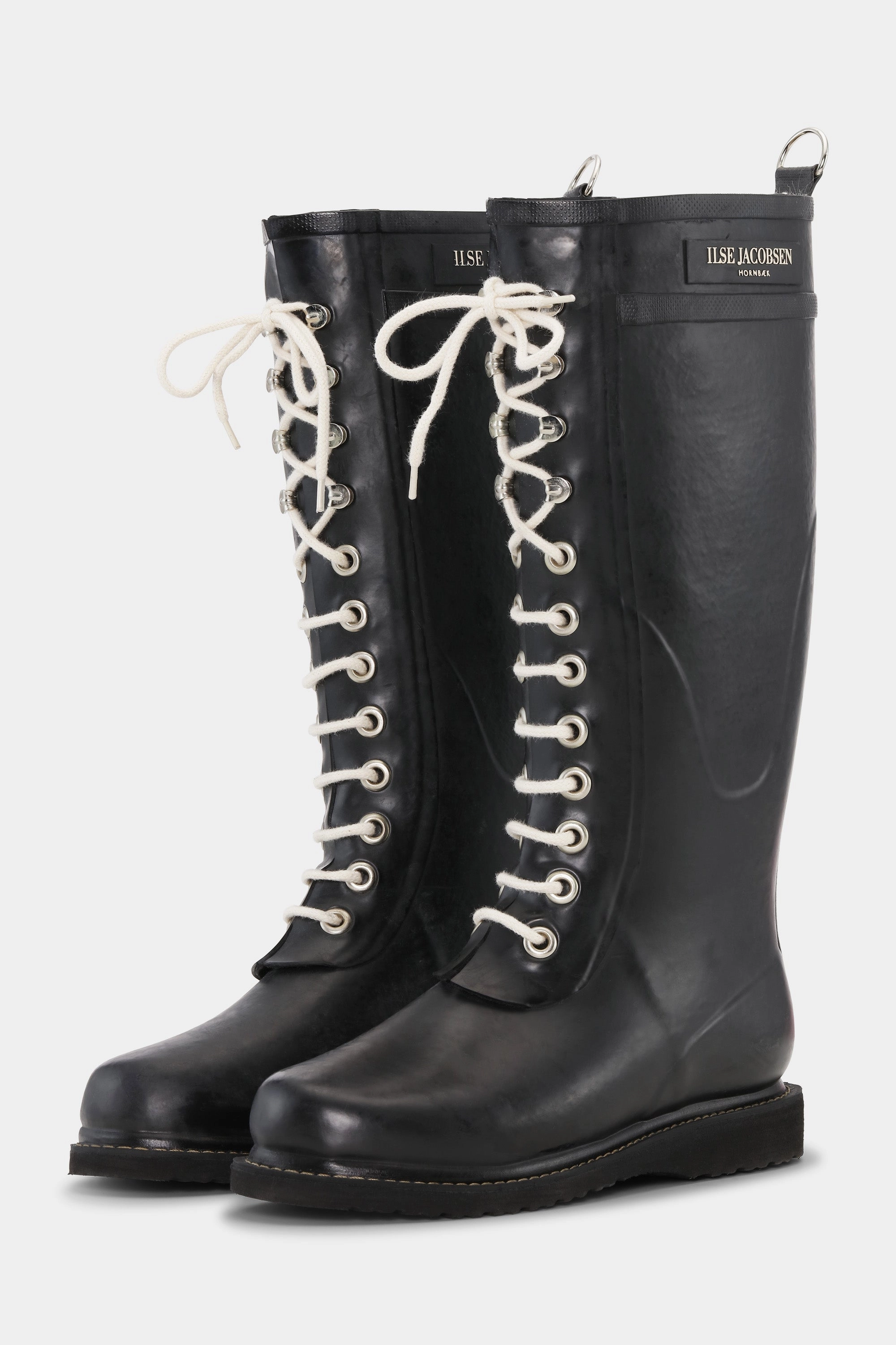 Stiefel Schnüranleitung Hohe Gummistiefel - Black