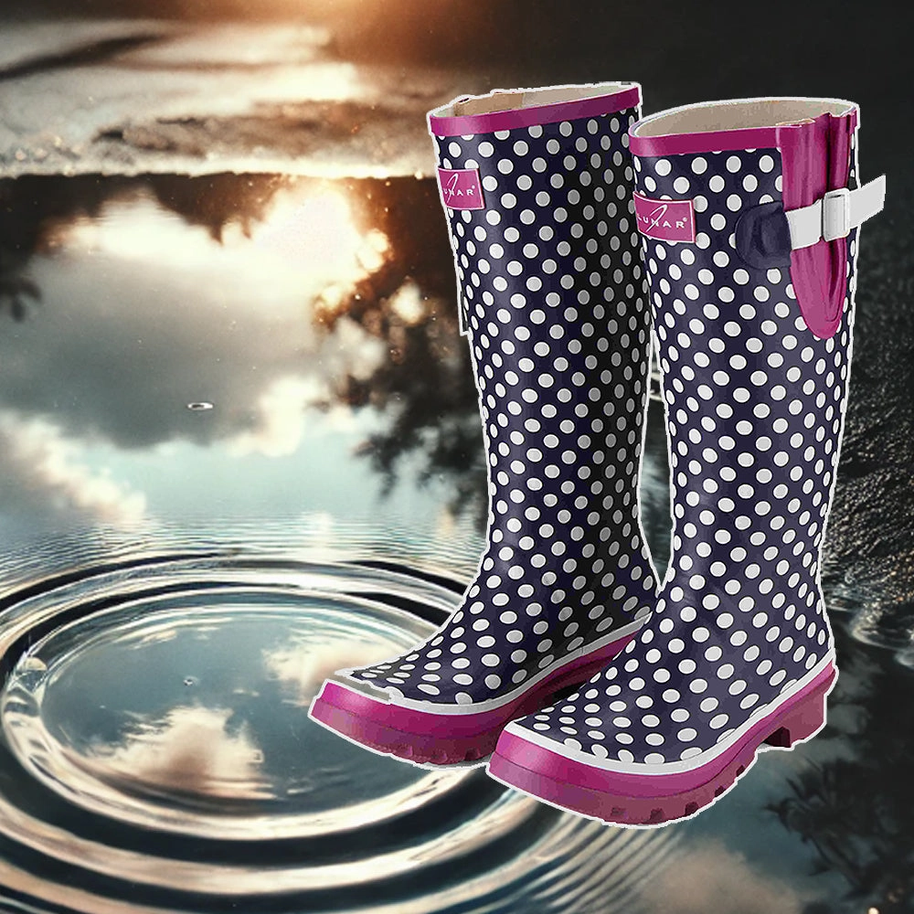 Hohe Gummistiefel fr Damen  stilvoll, bequem und wasserdicht Action Stiefel