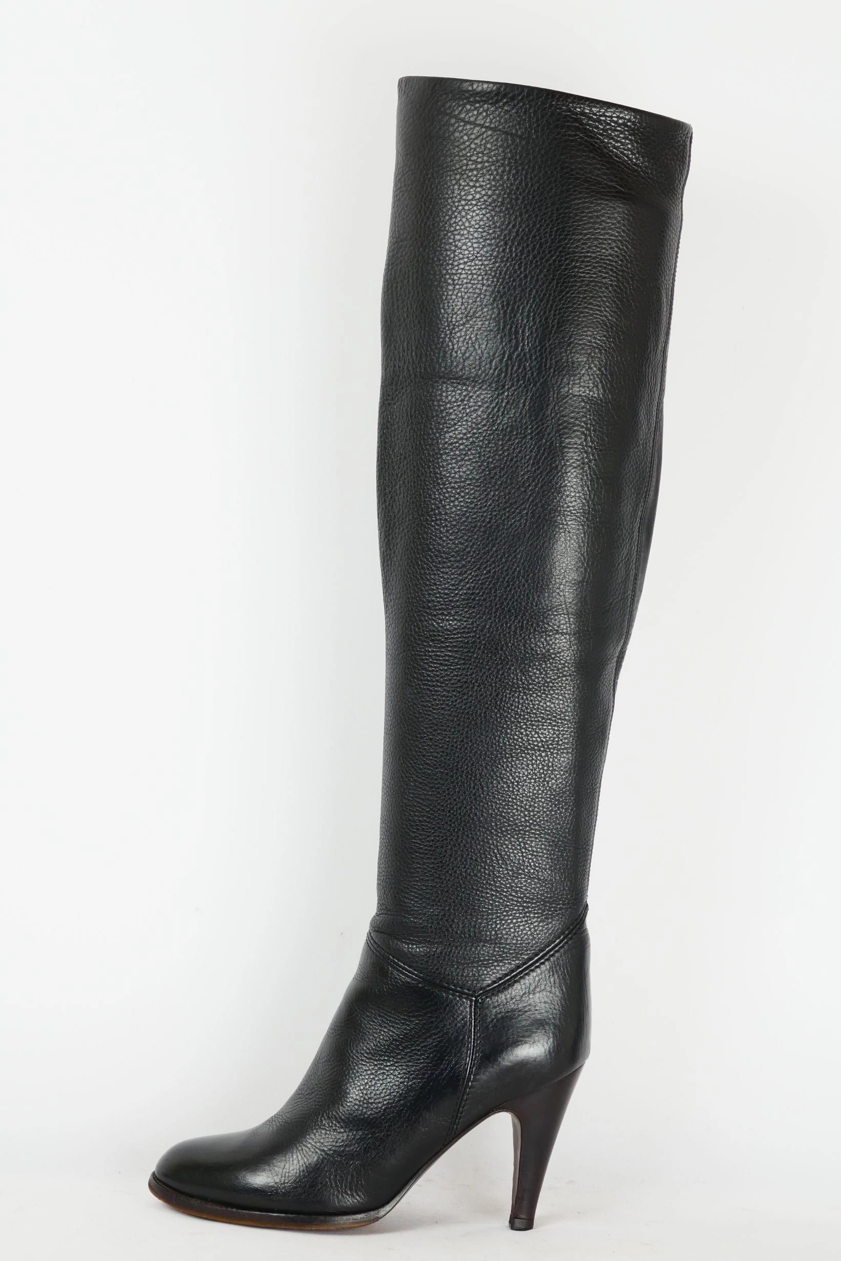 Hohe Stiefel Leder blau Voltan Stiefel