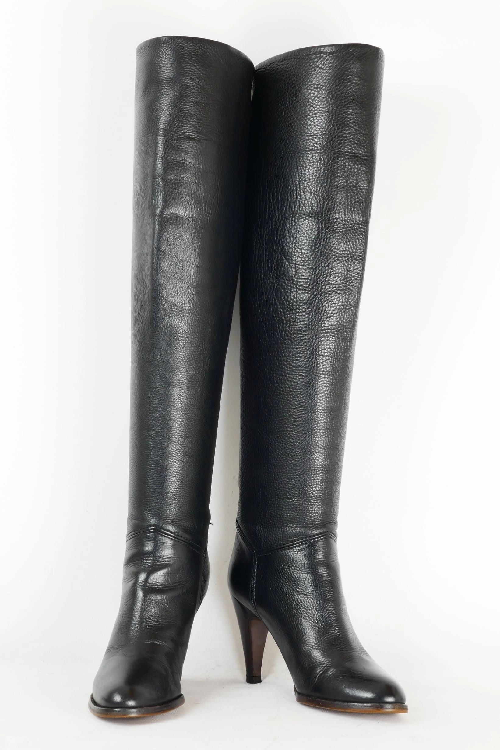 Hohe Stiefel Leder blau Clark Stiefel