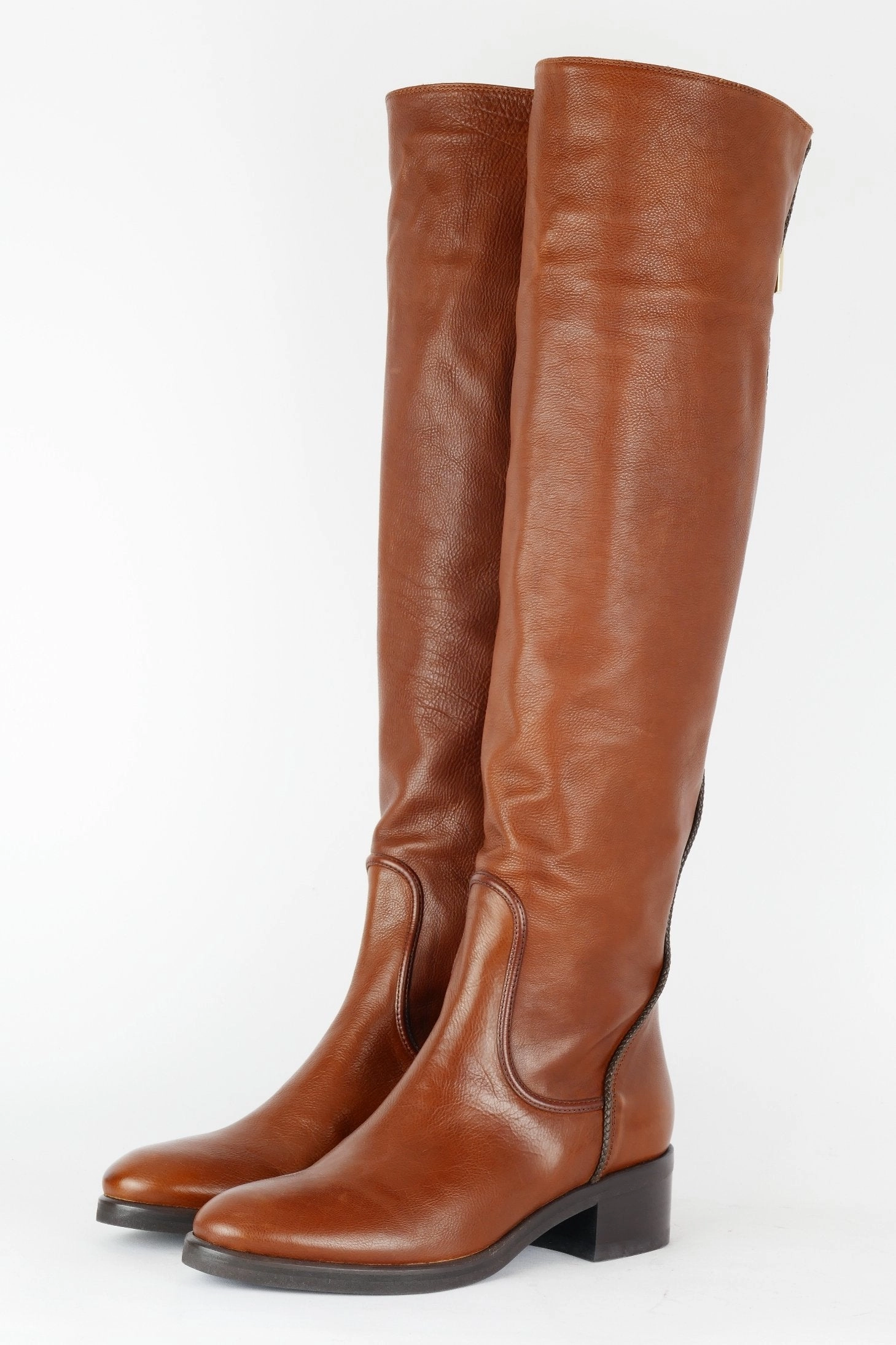 Stiefel Wie Doc Martens Hohe Stiefel Leder mittelbraun