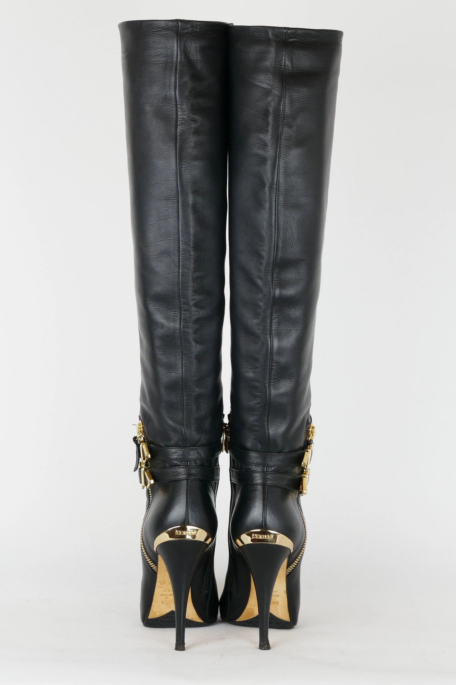 Wildleder Cowboy Stiefel Hohe Stiefel Leder schwarz