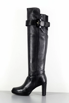 Baltes Bos Stiefel Hohe Stiefel Leder schwarz