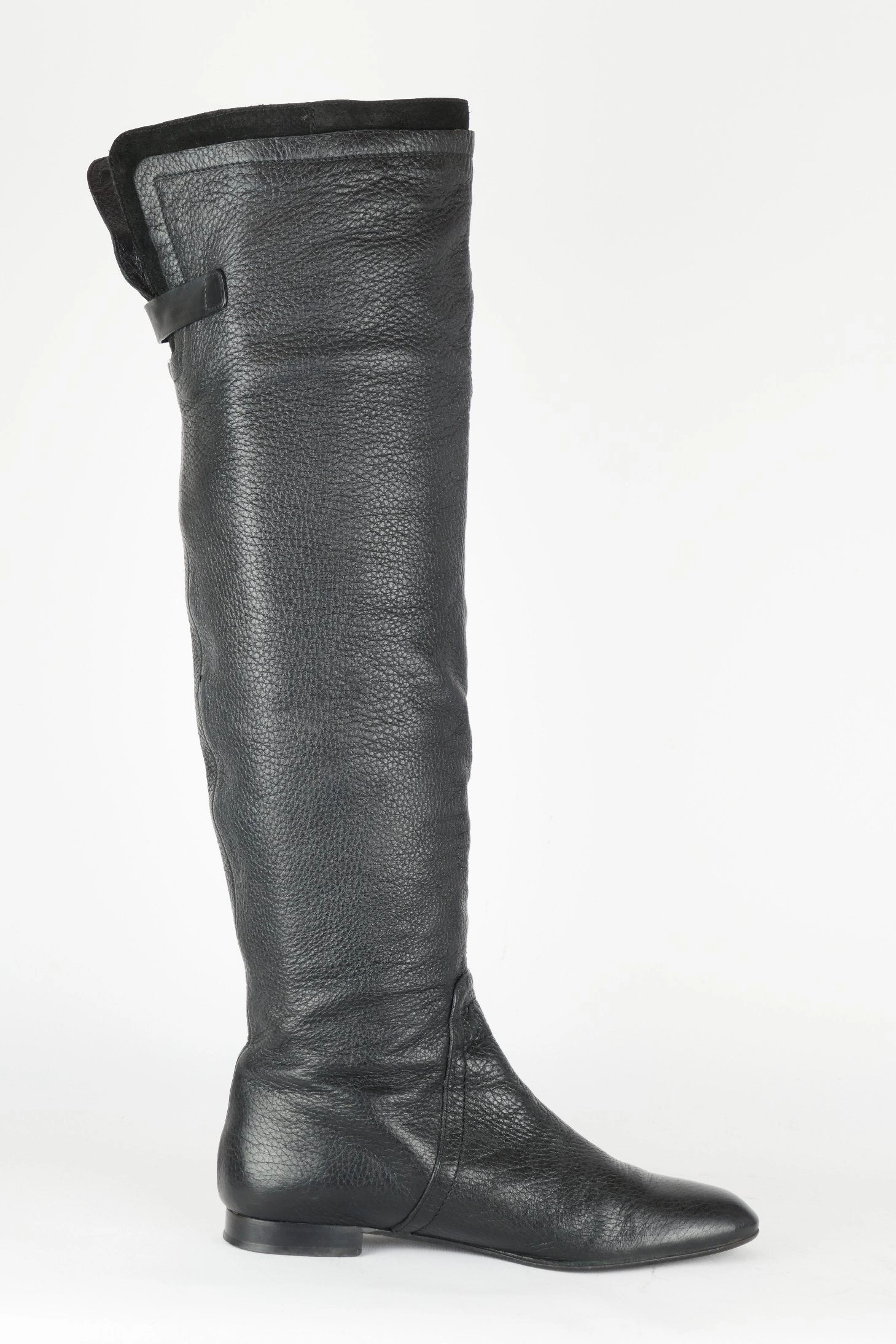 Hohe Stiefel Leder schwarz Daytona Stiefel Angebot