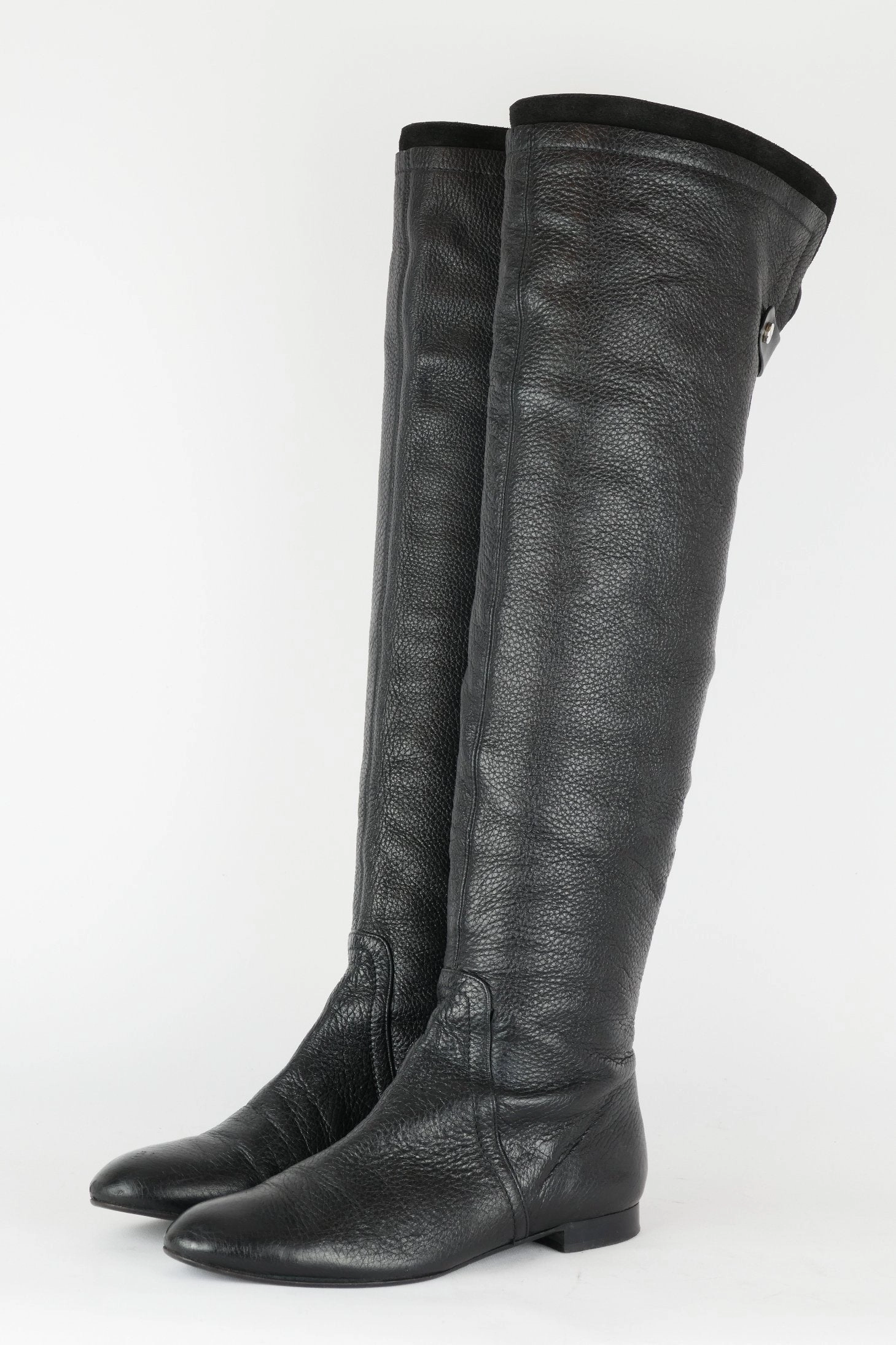 Stiefel Bundespolizei Hohe Stiefel Leder schwarz