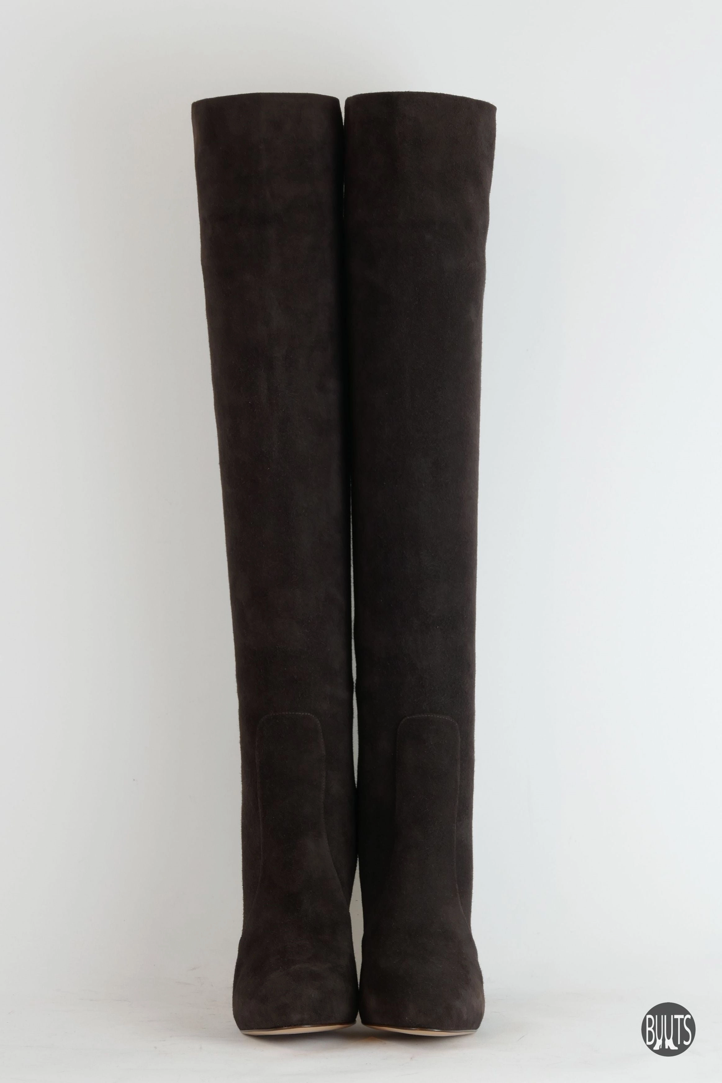 Hohe Stiefel Wildleder dunkelbraun Stiefel Sacha