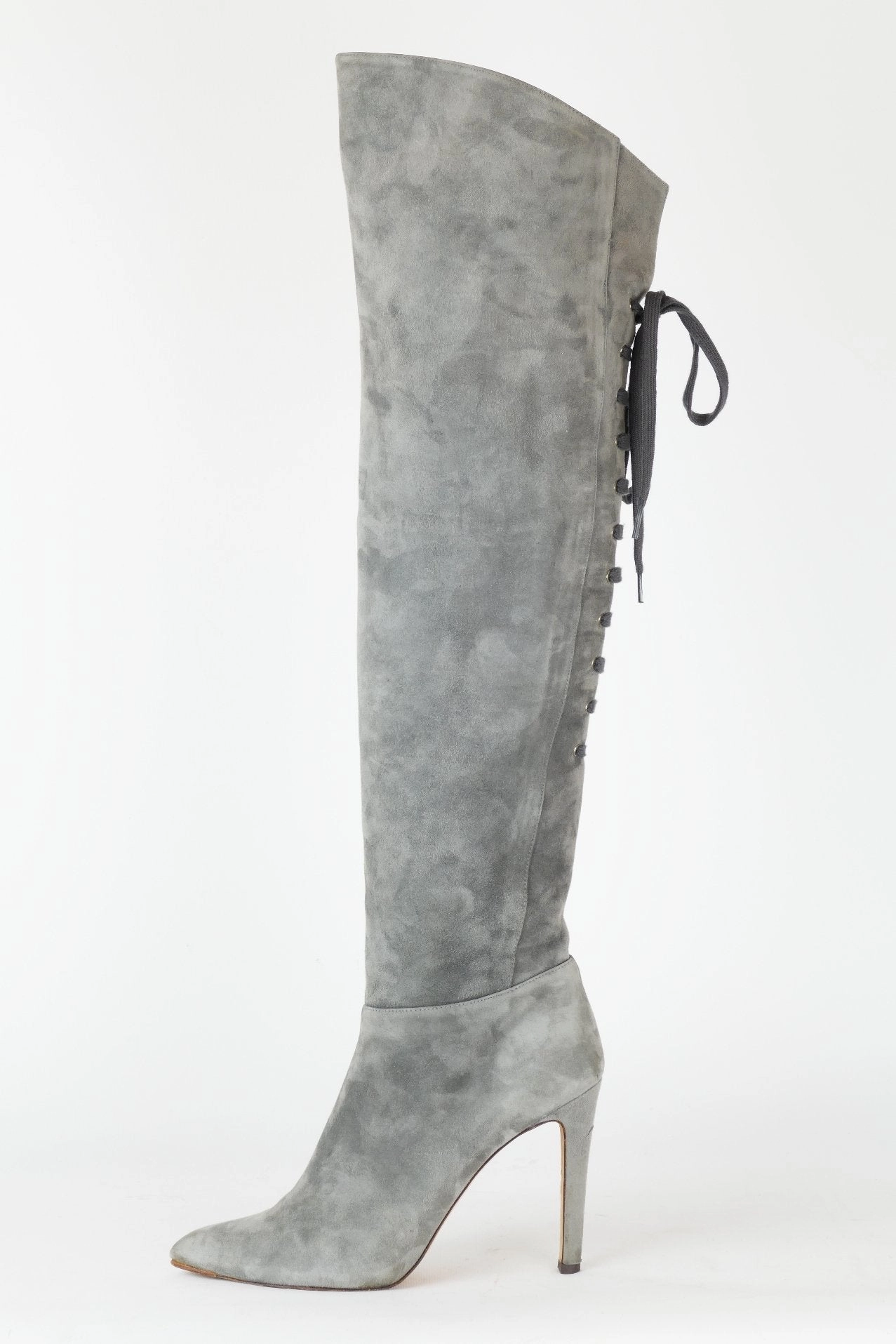 Hohe Stiefel Wildleder grau Ma1 Stiefel