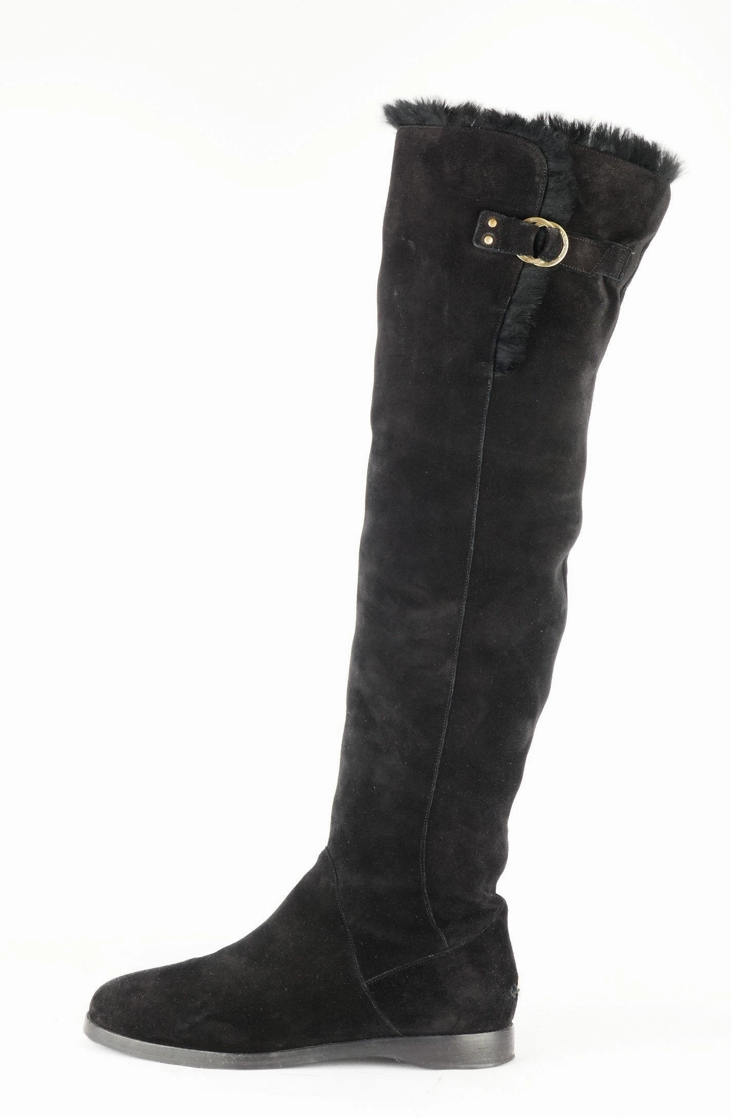 Enge Stiefel Weiten Hohe Stiefel Wildleder schwarz