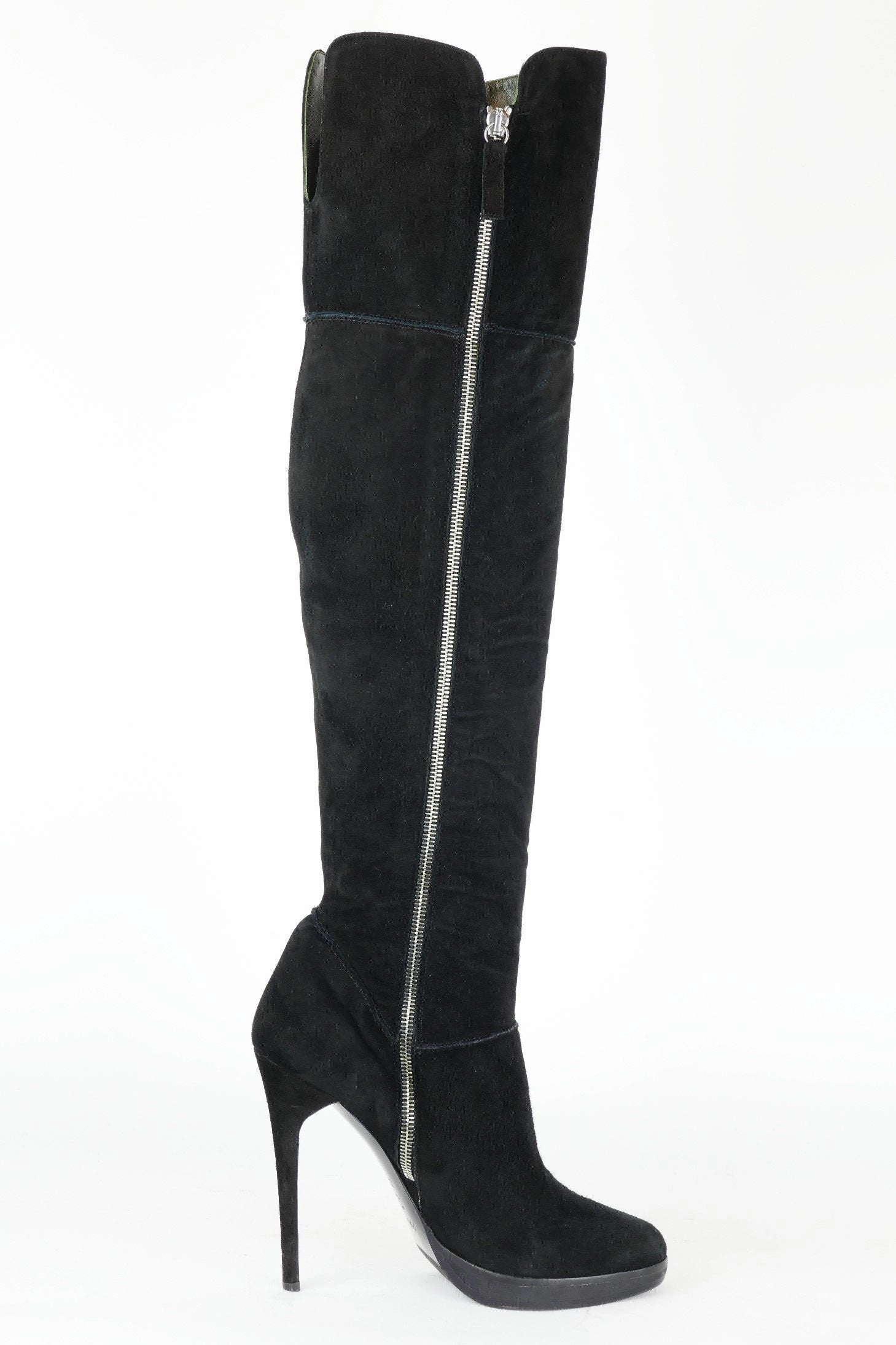 Stiefel Mit Wechselfußbett Hohe Stiefel Wildleder schwarz