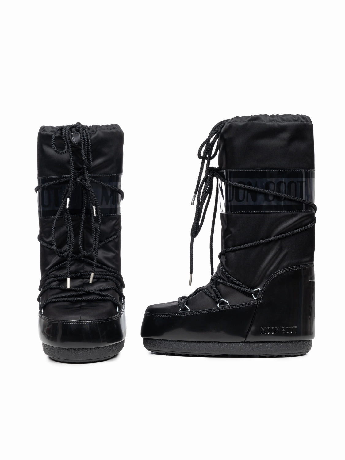 Icon Glance in Schwarz Winterstiefel Weiß Gefüttert