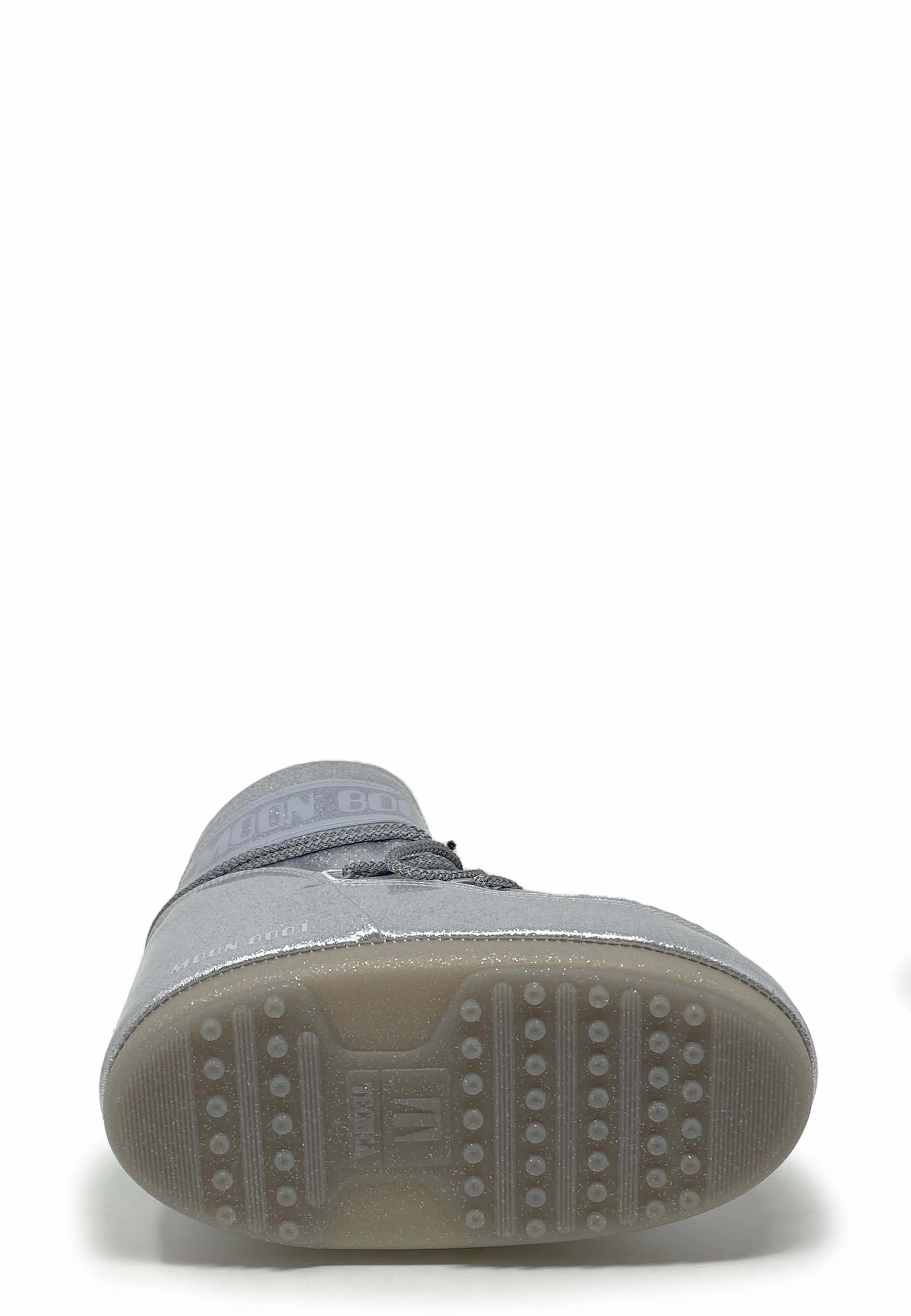 Stiefel Falten Knöchel Icon Low Glitter Boot | Silver