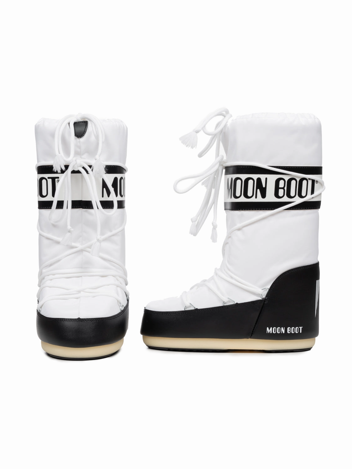 Icon Nylon Schwarz/Wei Winterstiefel Mit Schaffell