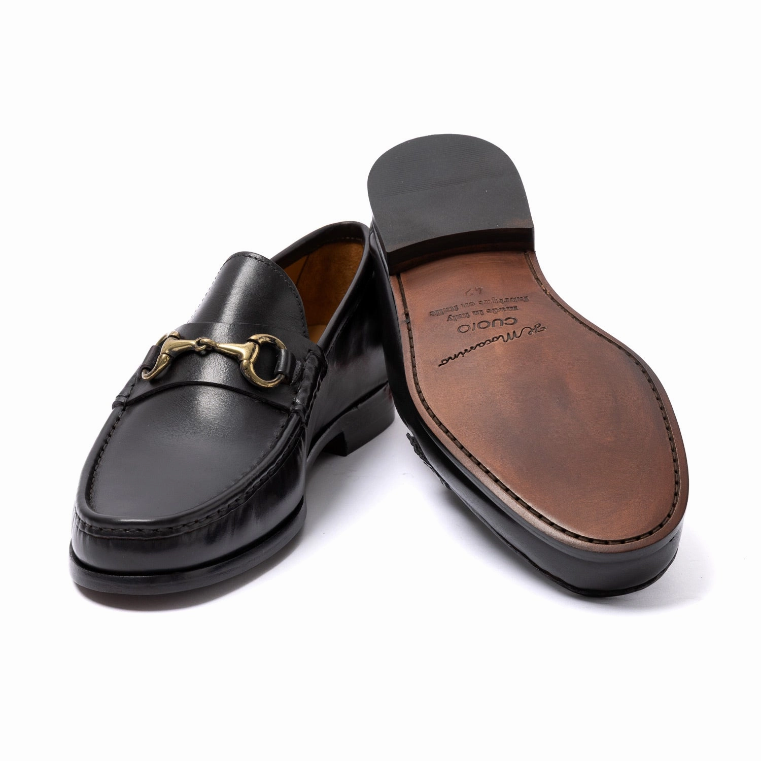 Il Mocassino exklusiv x MJ: Horsebit Loafer "Via Condotti" aus Kalbsleder The Row Soft Leather Loafers