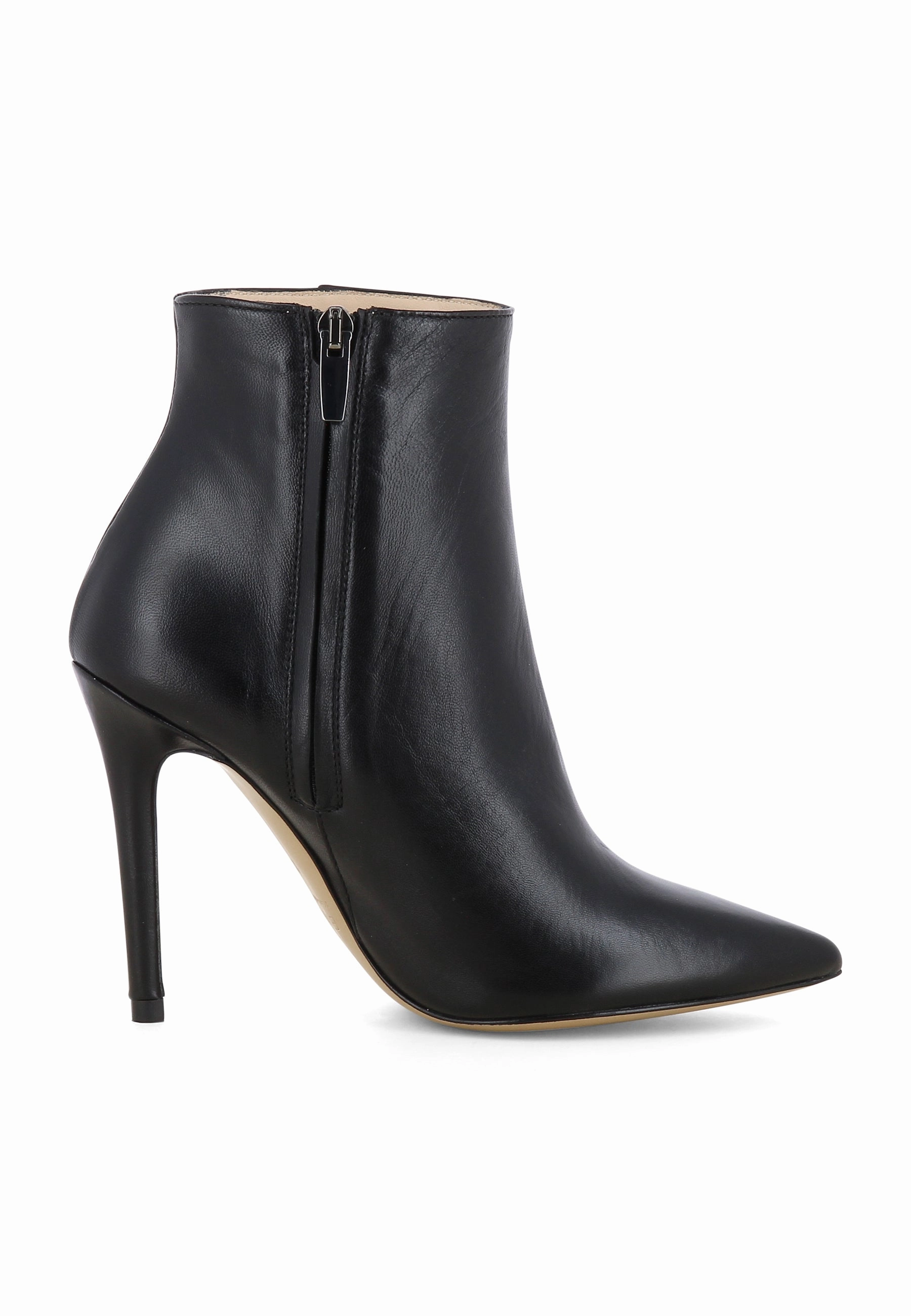 High Heels For Juniors ALINA Damen Stiefelette  -  Glattleder Schwarz