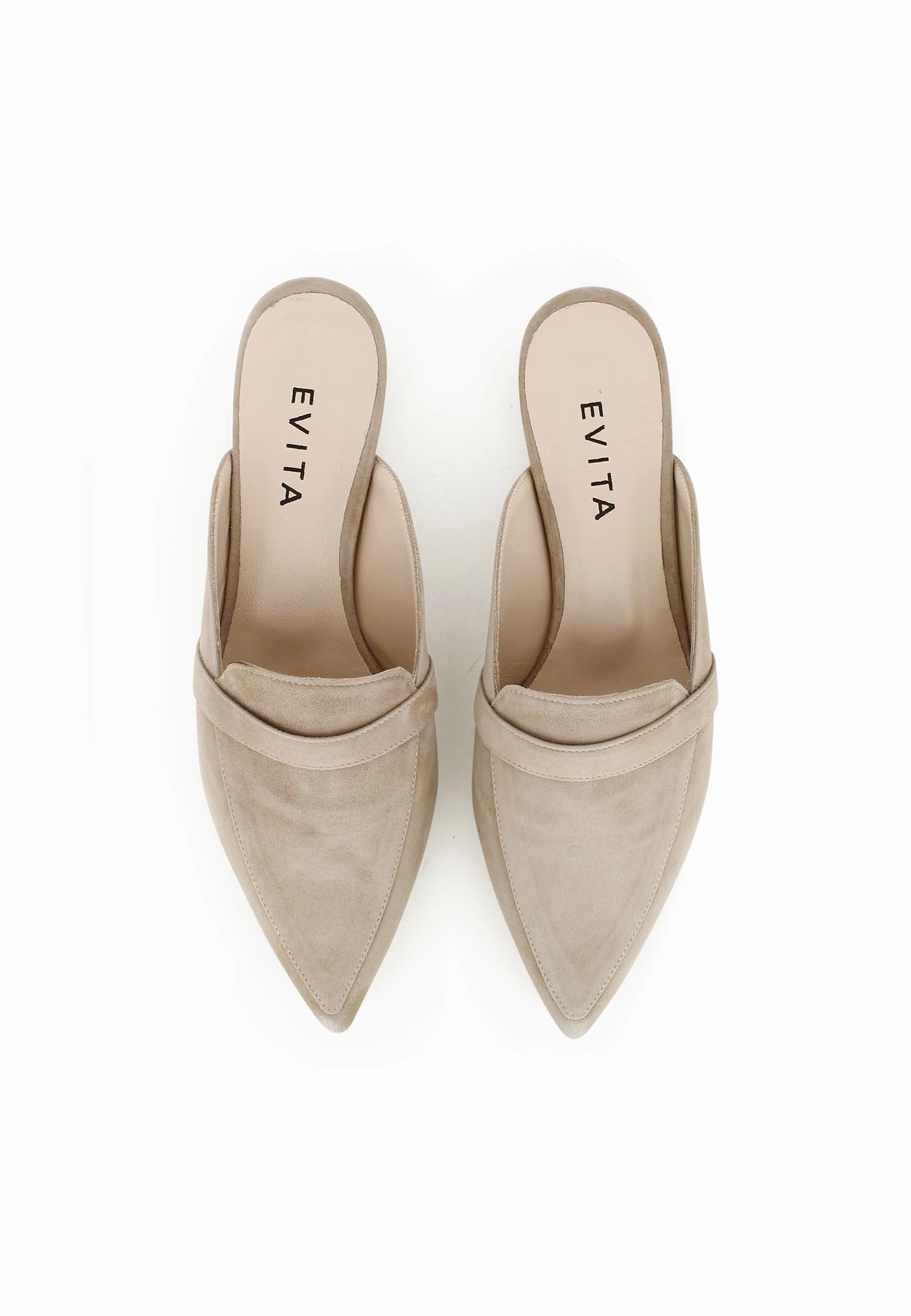 Sandic Laufschuhe FRANCA Damen Pantolette  -  Rauleder Hellbraun