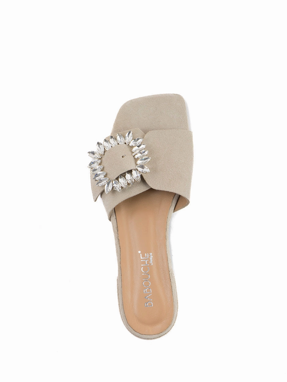 Iris | Slipper Beige Unterwegs Sandalen