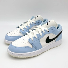 Jordan 1 Low Ice Blue Black Sneaker Mit Plateausohle