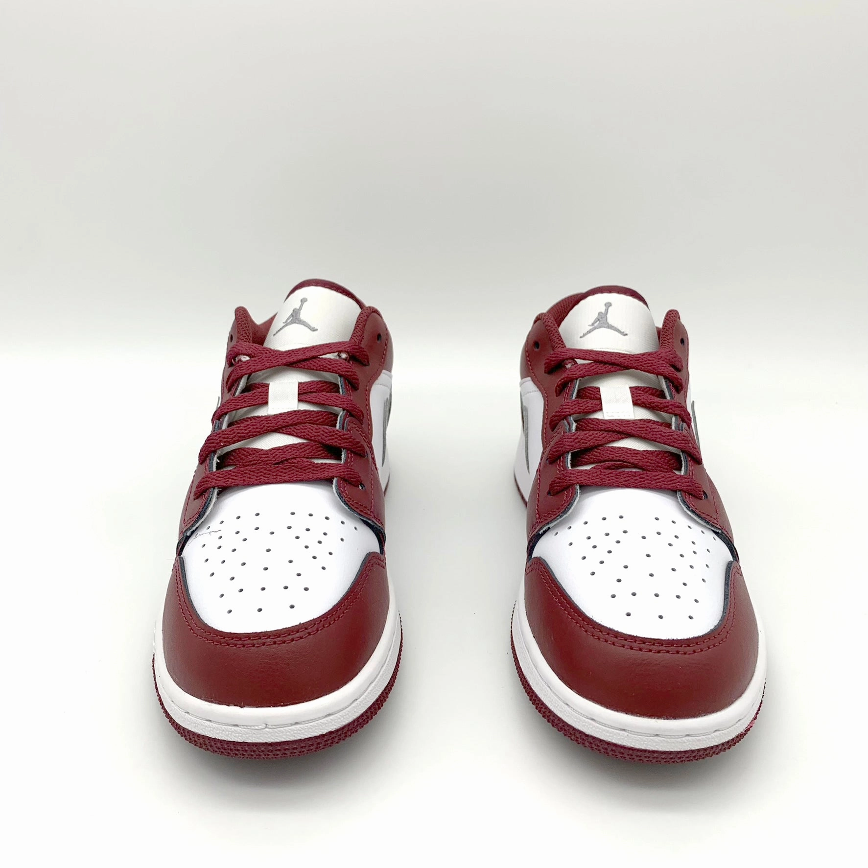 Jordan 1 Low White Bordeaux High Heel Sneaker