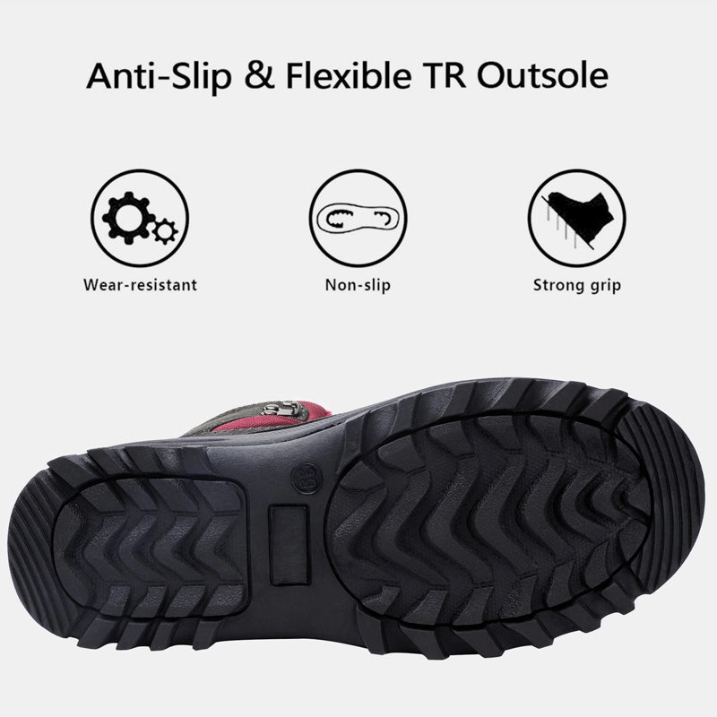 Winterstiefel Tex riemot Damen Winterstiefel Wasserdichte Sohle Lila Schneestiefel