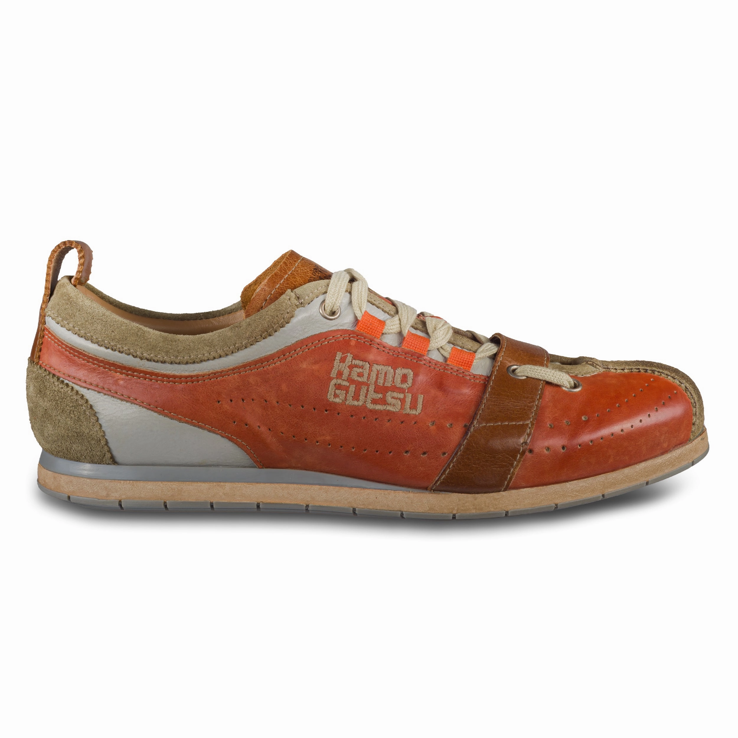 Sneaker Territory KAMO-GUTSU Sneaker Herren orange/braun, Leder stonewashed (TIFO-017 kaki arancio) | Gr. 44/45 SALE%
