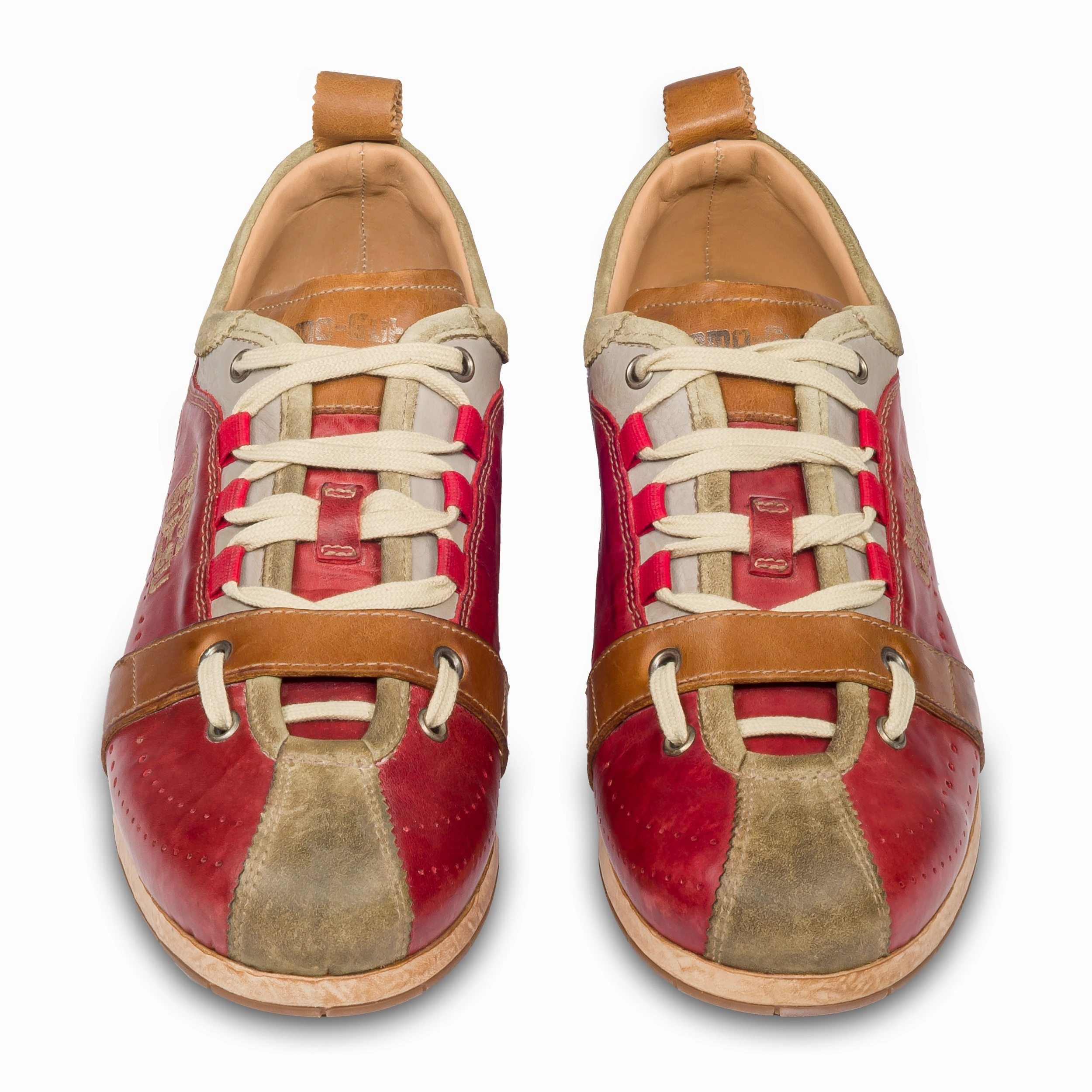 Paul Green Sneaker Leder KAMO-GUTSU Sneaker Herren rot/beige - Leder stone-washed  (TIFO-017 kaki rosso)