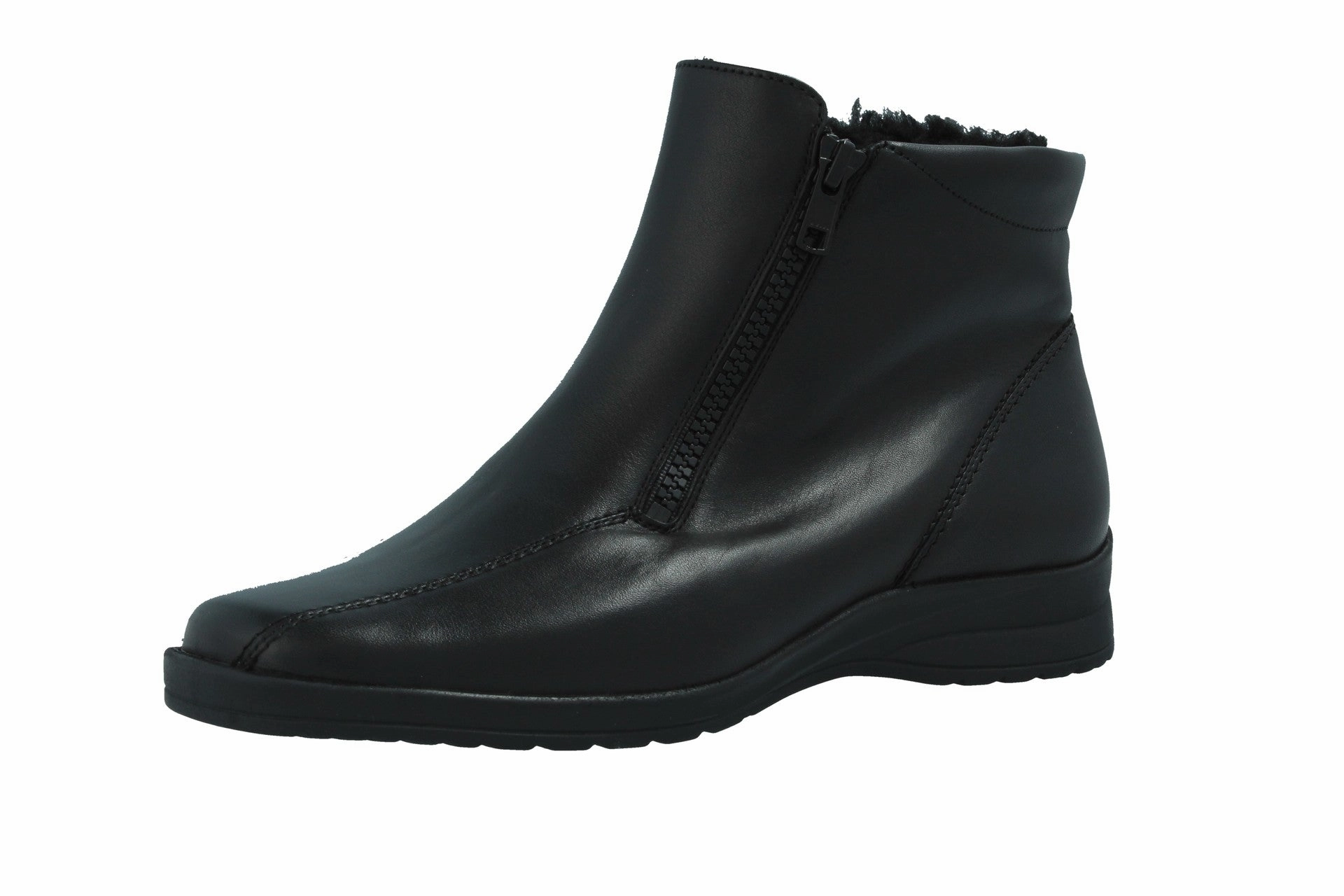 Leather Laced Heeled Ankle Boots Karolin  schwarz  Stiefel  K14266