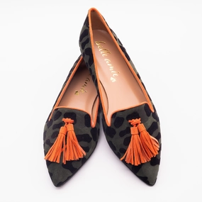 Adrian Smooth Leather Tassel Loafers Leo Orlando Verde - Orange