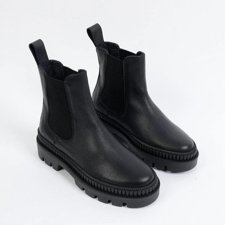 KMB Chelsea Boots Schwarz Stiefel Hochschaft