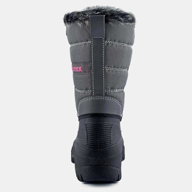 Knixmax Damen Schneestiefel Grau Wasserdichte Sohle Pelzgeftterte Winterstiefel (Upgrade-Version) Stiefel Underknee