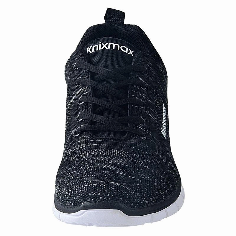 Laufschuhe Mit Geleinlage Knixmax Damen Sneaker, Schwarz, Leicht, Laufen Gym Fitness Sport Wanderschuhe
