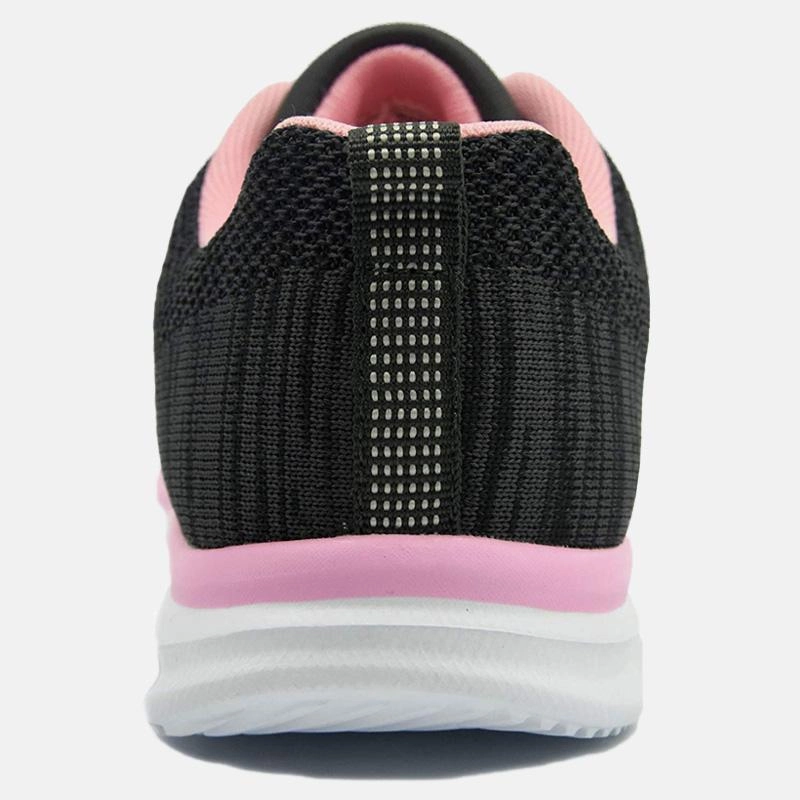 Knixmax Damen Strick-Sneaker, Schwarz Pink, Leicht, Laufen Gym Fitness Sport Wanderschuhe Laufschuhe Ferse Kaputt