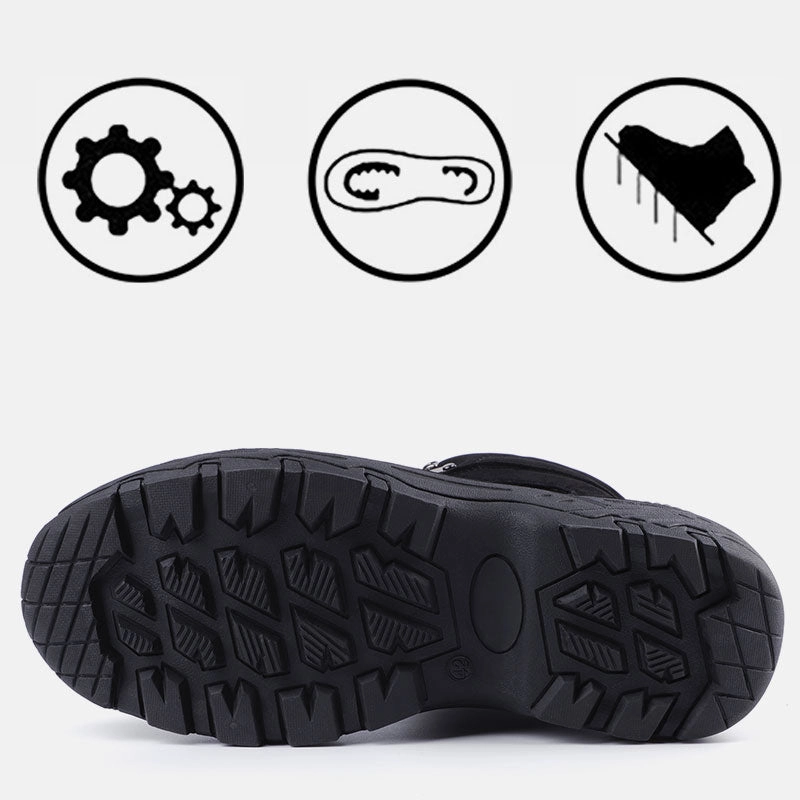 Enger Schaft Stiefel Knixmax Herren Schneestiefel Schwarz Wasserdichte Sohle Winterstiefel