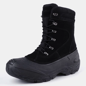 Knixmax Herren Schneestiefel Schwarz Wasserdichte Sohle Winterstiefel Magellan & Mulloy Stiefel