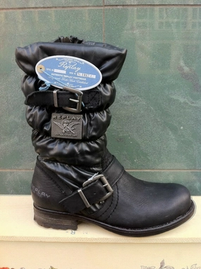 Replay Damenschuhe Schuhe Stiefel Stiefelette Boots Leder Stiefel Karussell