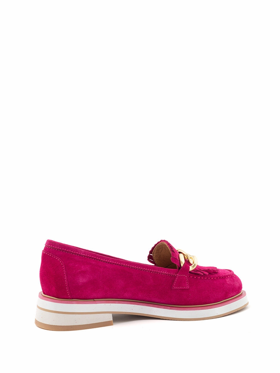 Amy | Chunky Loafer Fuchsia Triangle Loafers