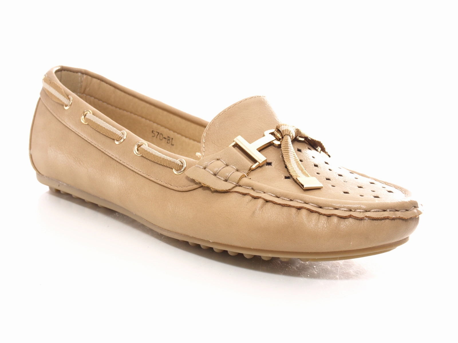 Damen Slipper Ballerina Loafer Mokassins Slip On Flats Freizeit Khaki #  570 Loafers For Wide Feet