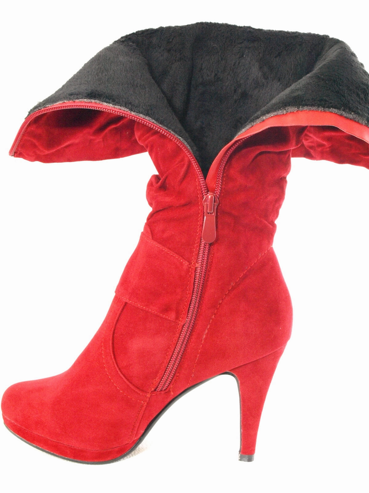 Damen Stiefel warm gefttert Velour Look Red # 250 Daytona Evoque Gtx Stiefel