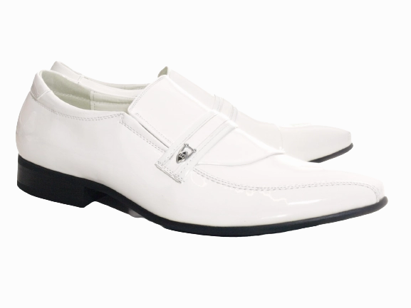 Laufschuhe Bei Plattfüßen Herren Business Designer Halbschuhe Anzug Schuhe Abendschuhe Lack Optik White # 287-5