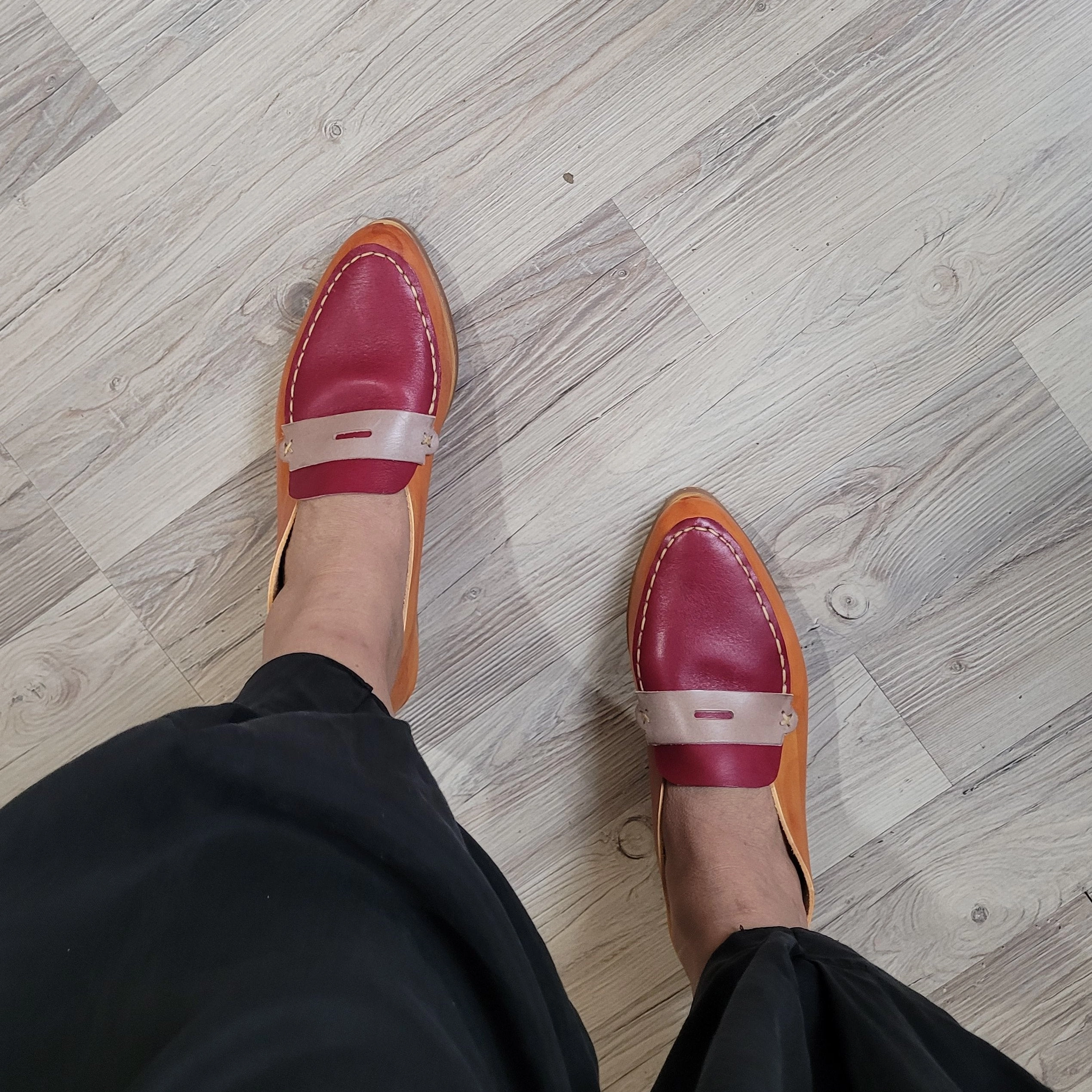 Trotters Loafers THE PENNY. BB TOAST. LISCIO POMEROL LAKE. GREY MASK. UNDYED THREAD. 2CM