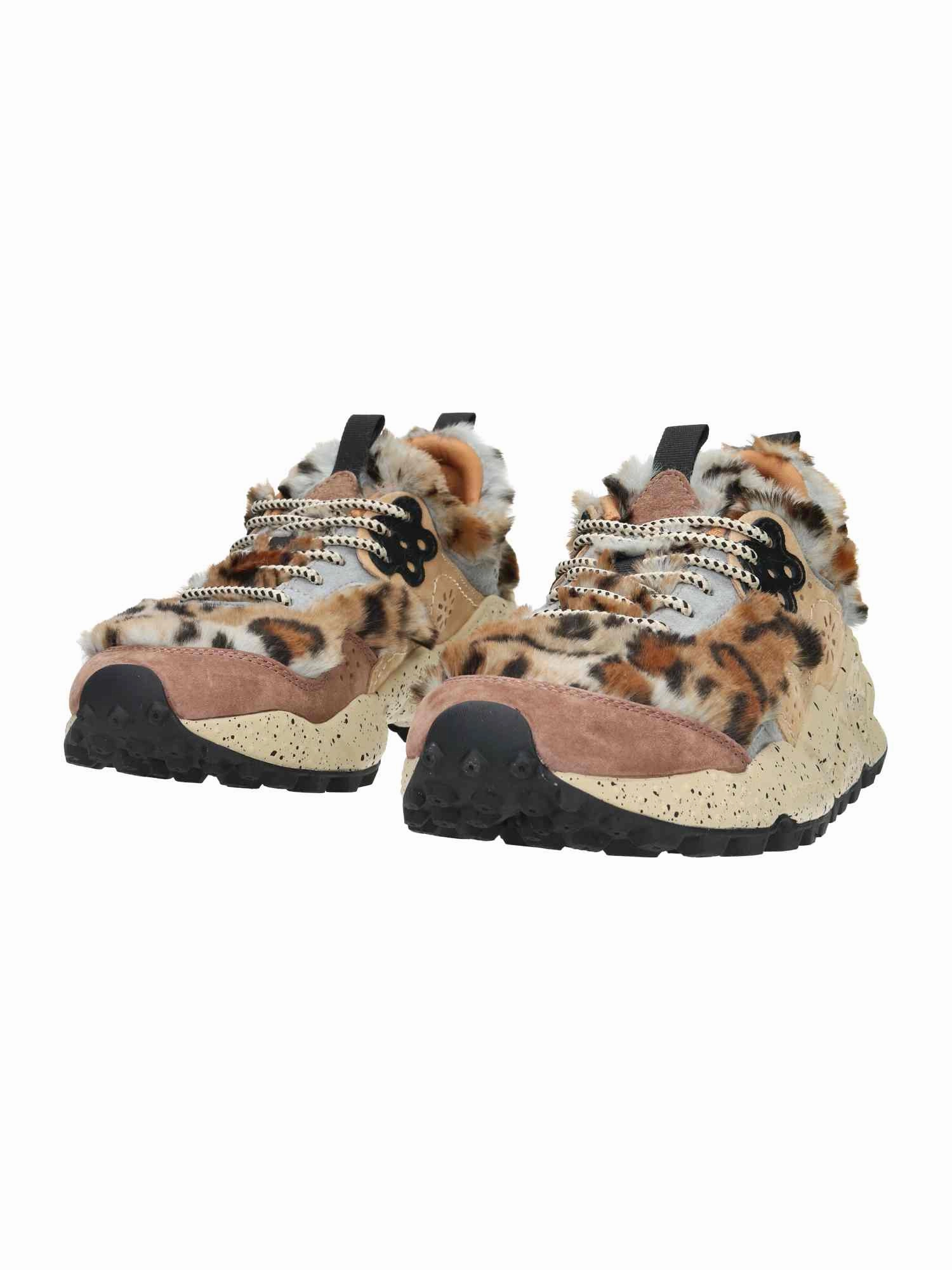 Koio Sneaker Kotetsu Woman Suede/Ecofur anthracite light brown