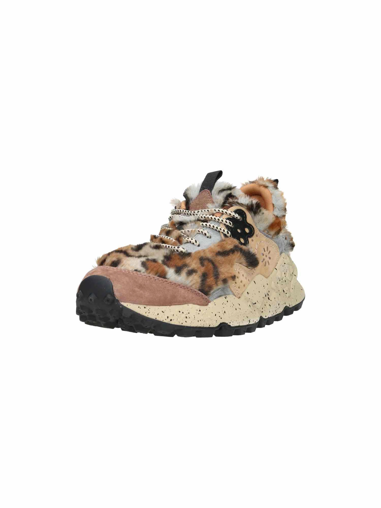 Kotetsu Woman Suede/Ecofur anthracite light brown Krüger Sneaker